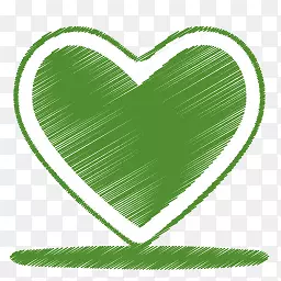 绿色的心图标