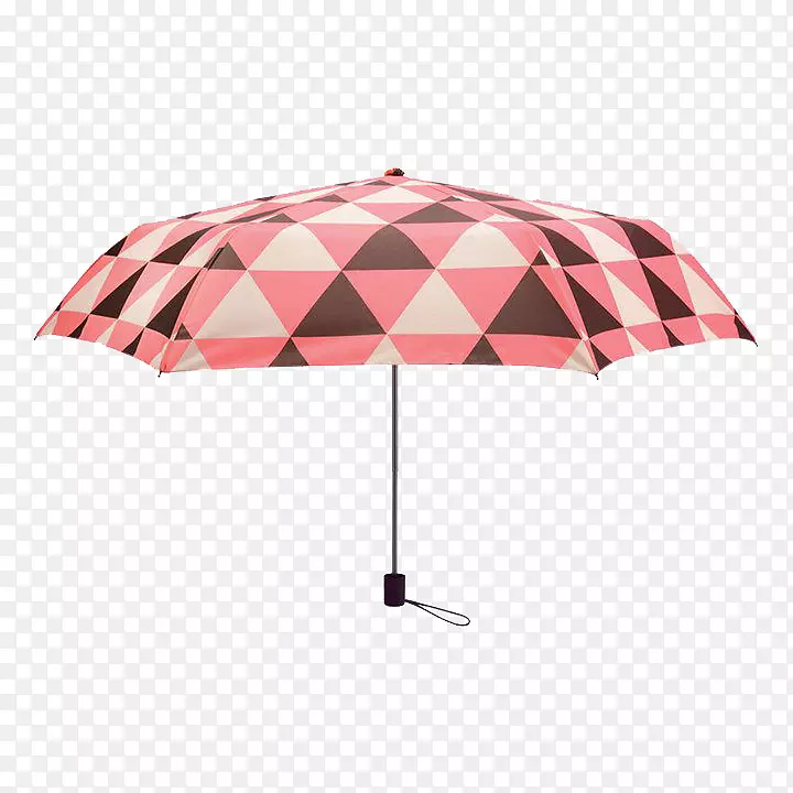 撞色几何图形装饰轻便雨伞