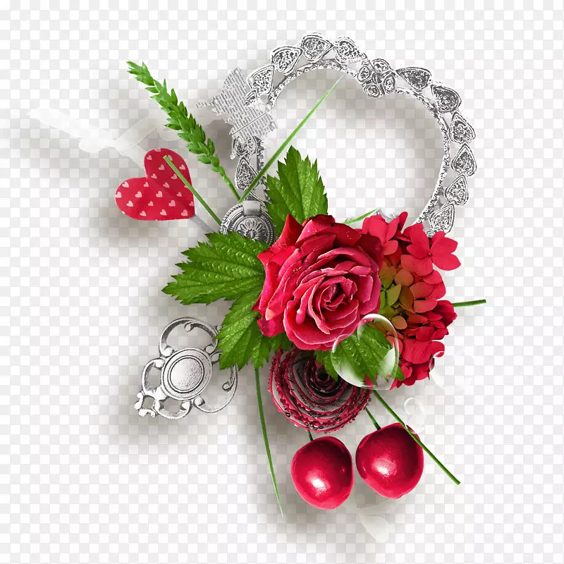 红色玫瑰花装饰素材