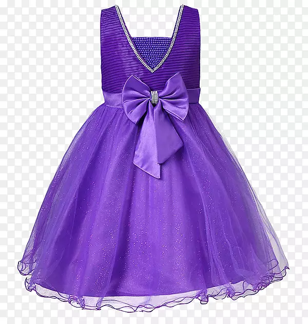 紫色女宝小礼服