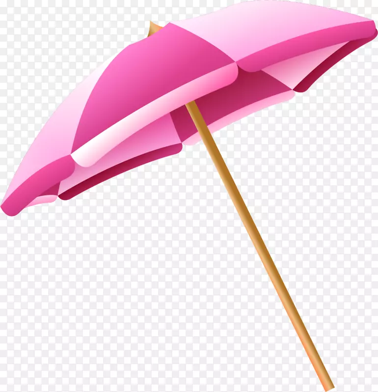 夏季粉色沙滩大伞
