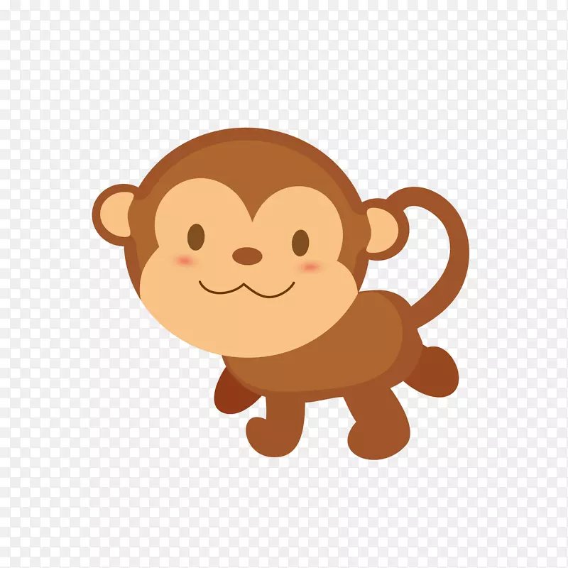 棕色的猴子免抠素材