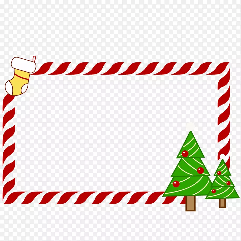 手绘圣诞节边框元素设计