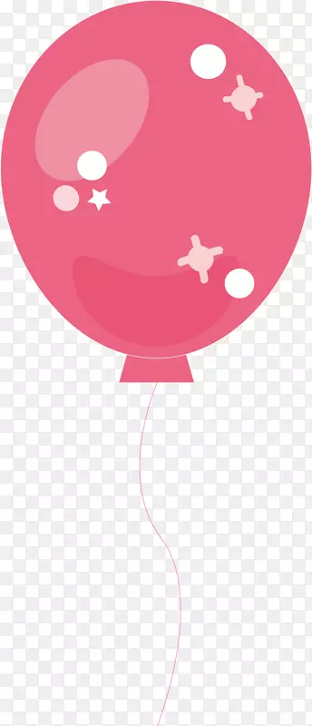 矢量图一个粉红色的气球