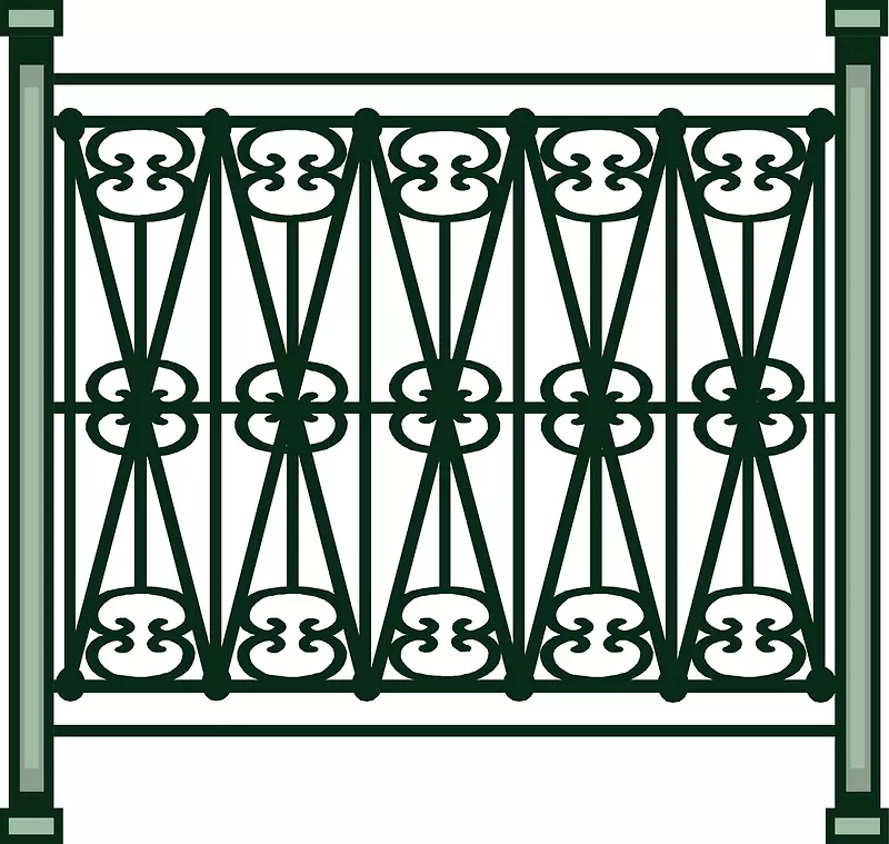 绿色铁门花纹素材