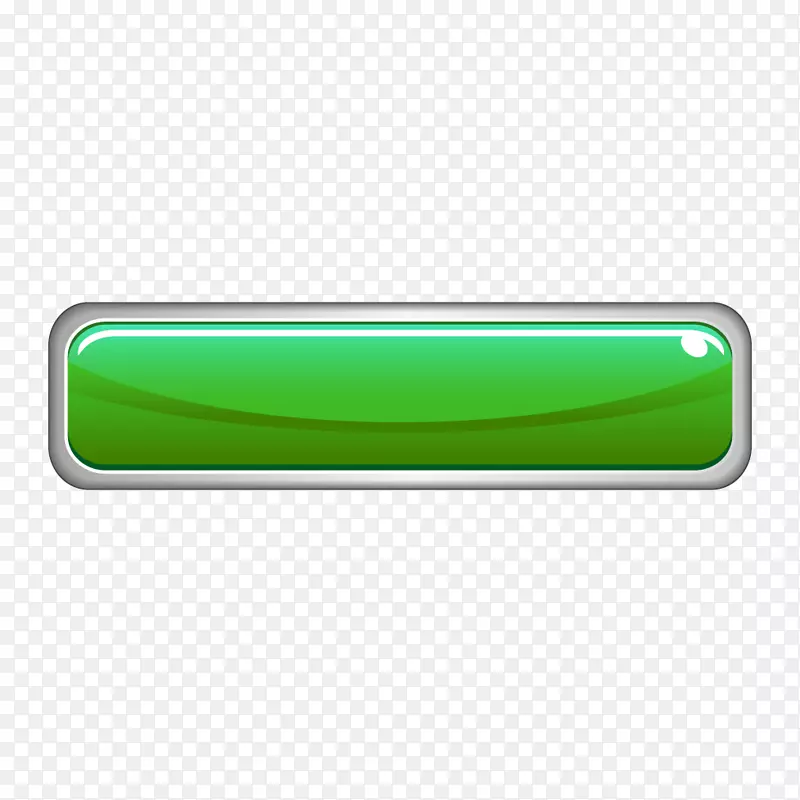 绿色质感矩形按钮