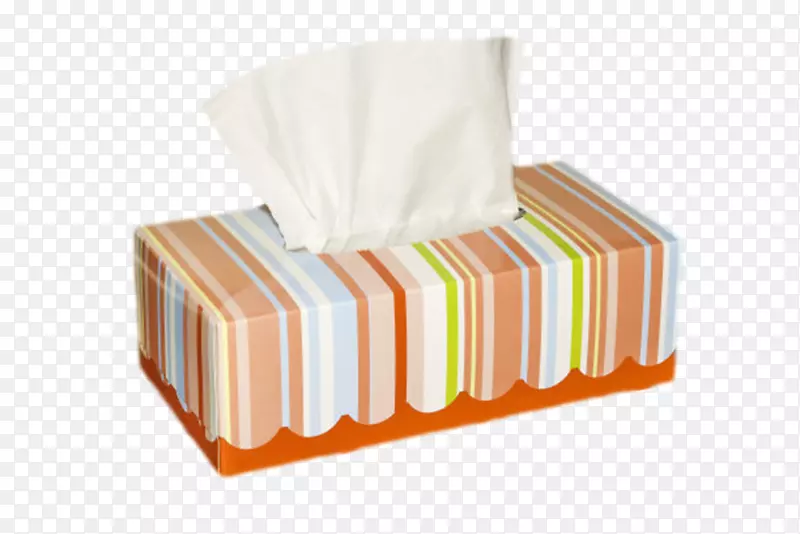 彩色纸质包装的抽纸巾实物