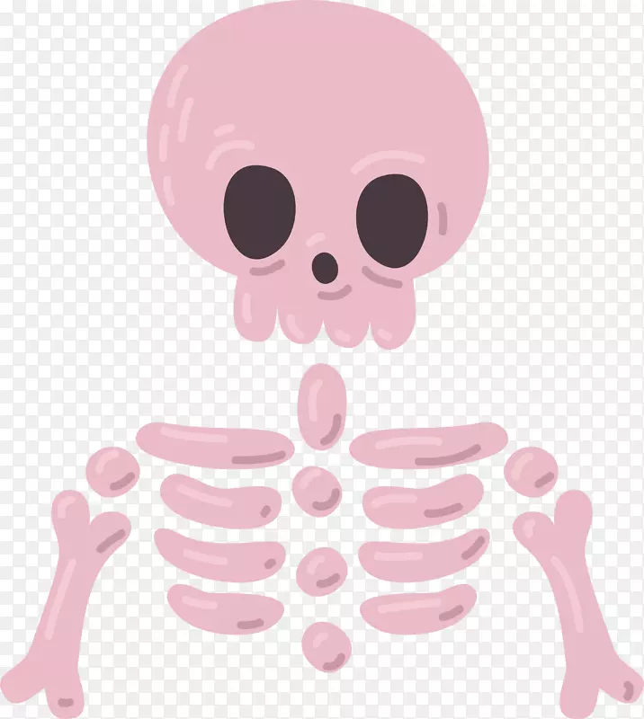 粉色骨架骨头