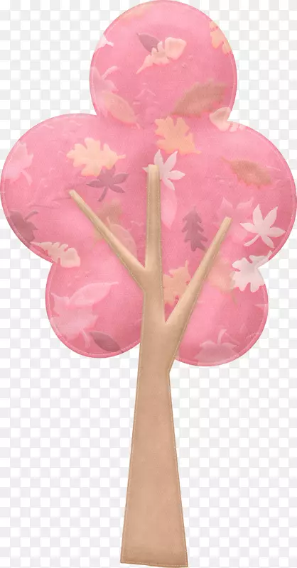 粉红色的树木装饰