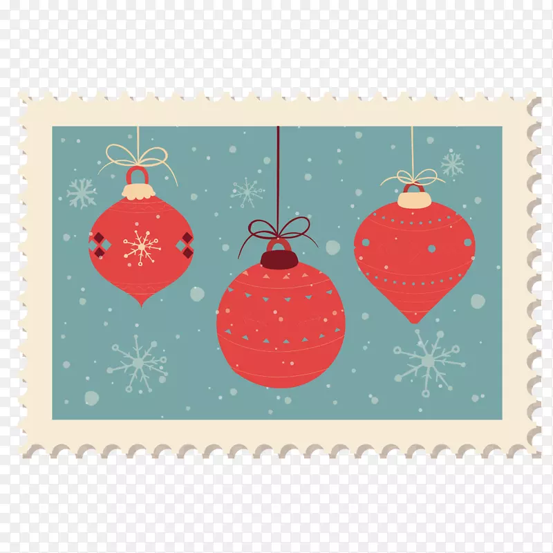 圣诞装饰球卡片设计素材