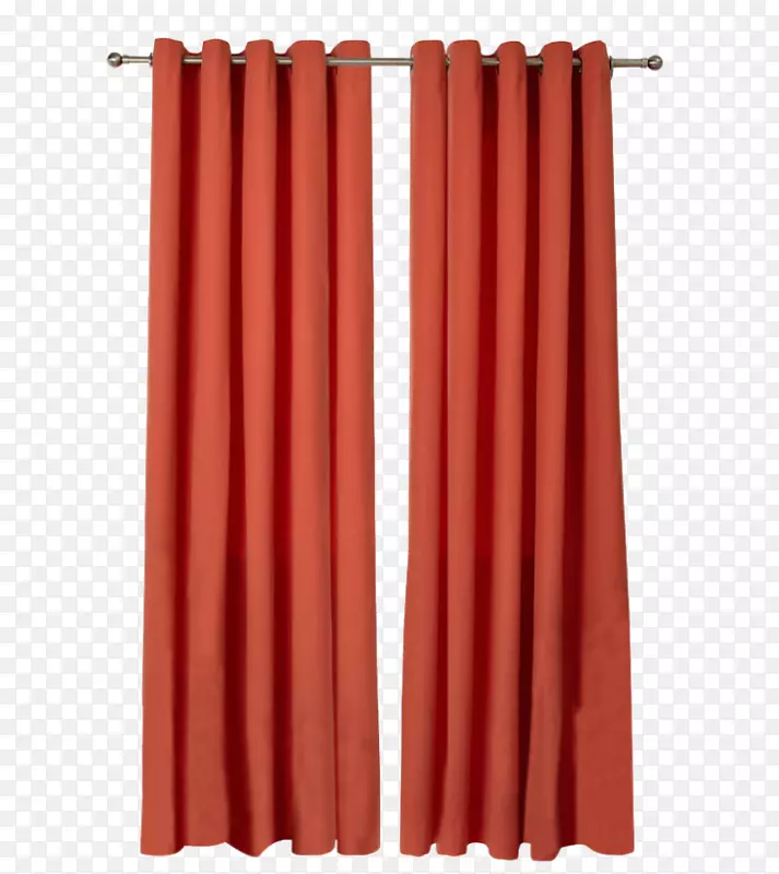 红色的创意窗帘实物