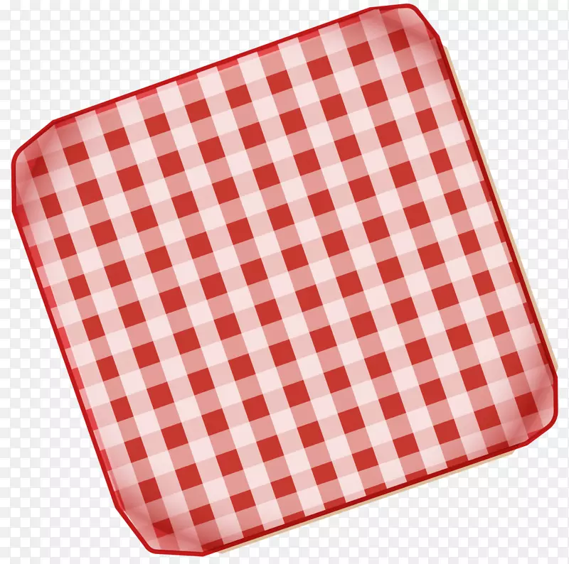 红色格子野餐餐布