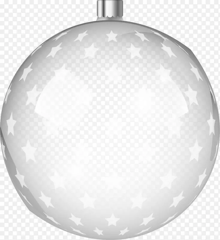 圣诞银色光感装饰球免抠素材