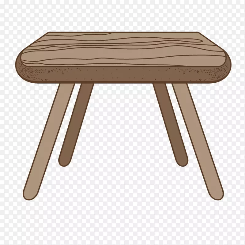 矢量木桌家具素材