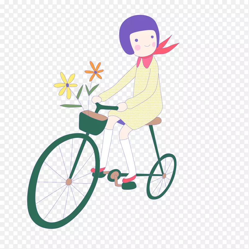 骑单车的女孩设计