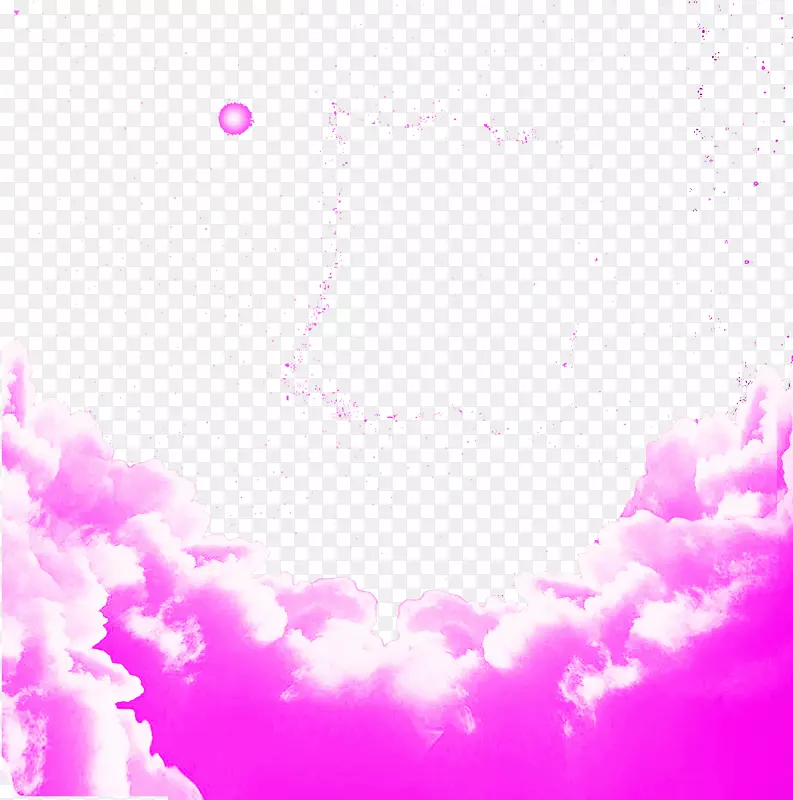 紫色云层海报背景七夕情人节