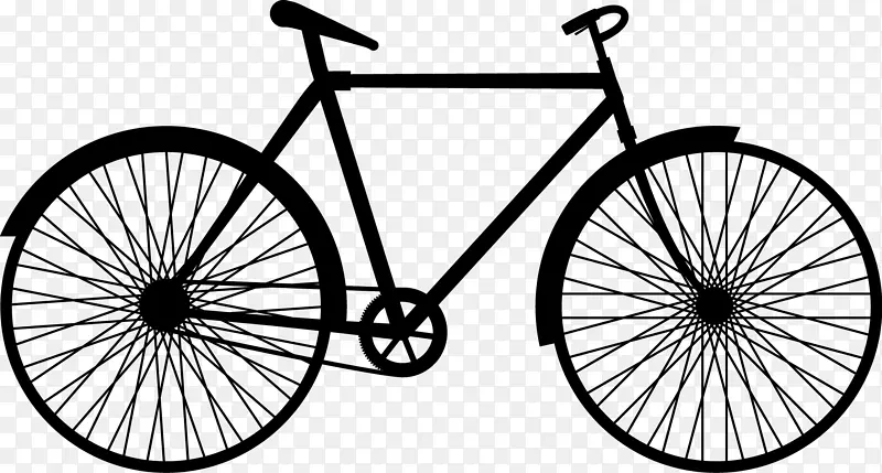 黑色简洁自行车矢量设计