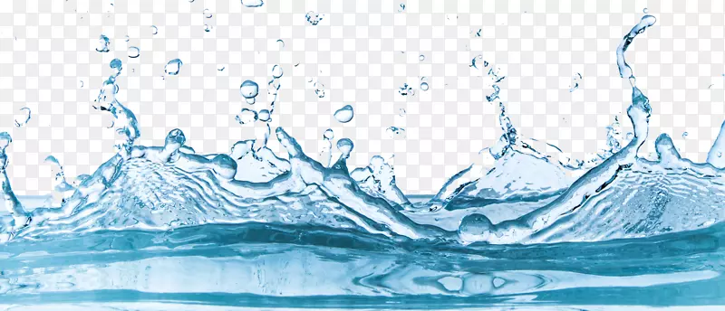 透明水滴和水