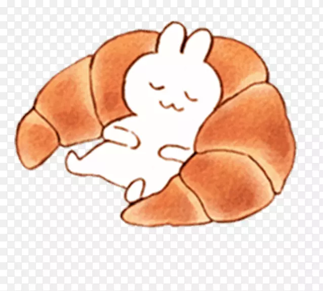 睡觉的可爱卡通兔子