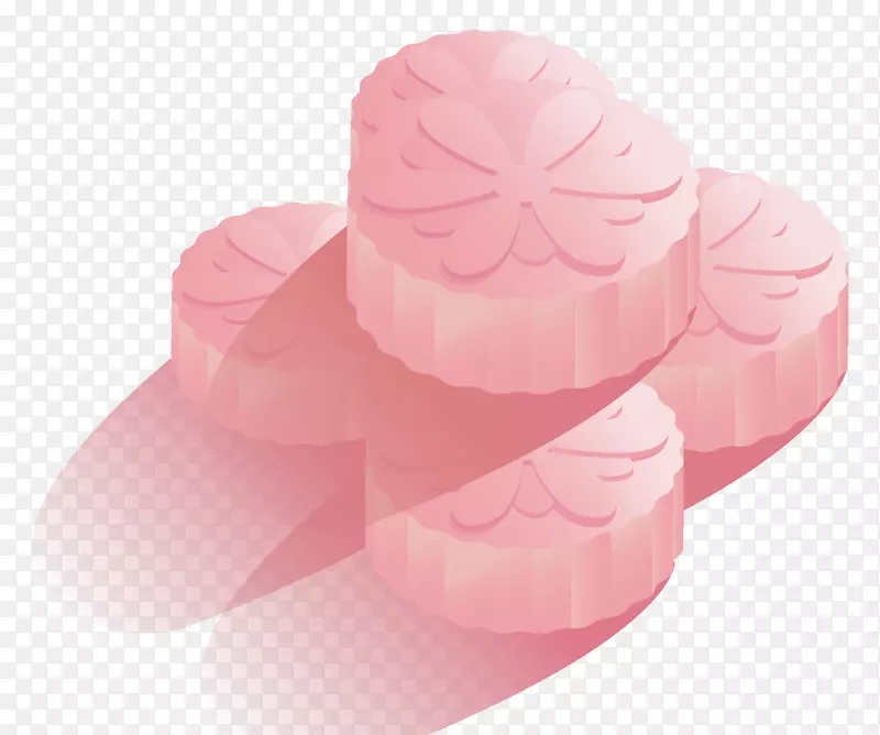 中秋节粉色美食月饼