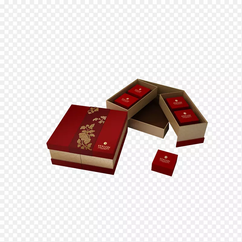 中国风月饼礼盒实物图