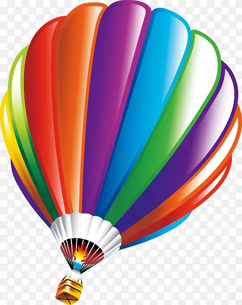 大大的彩色热气球