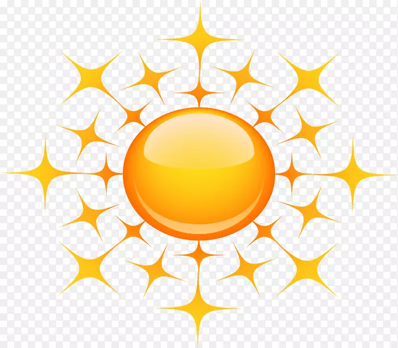 金色矢量太阳图