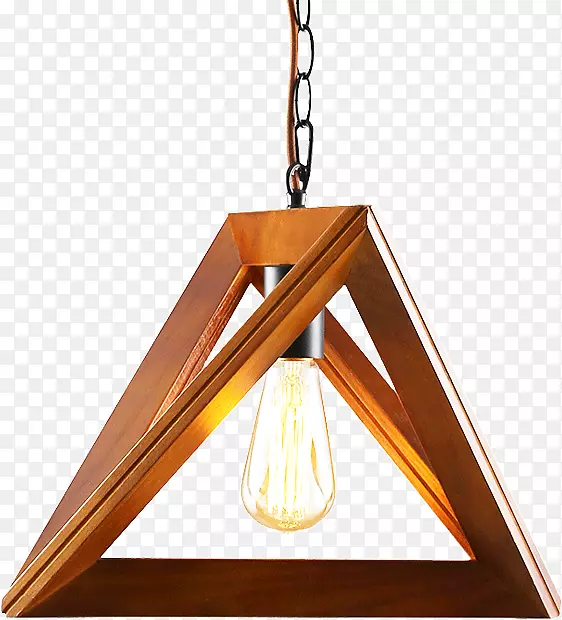 三角木质灯架简图