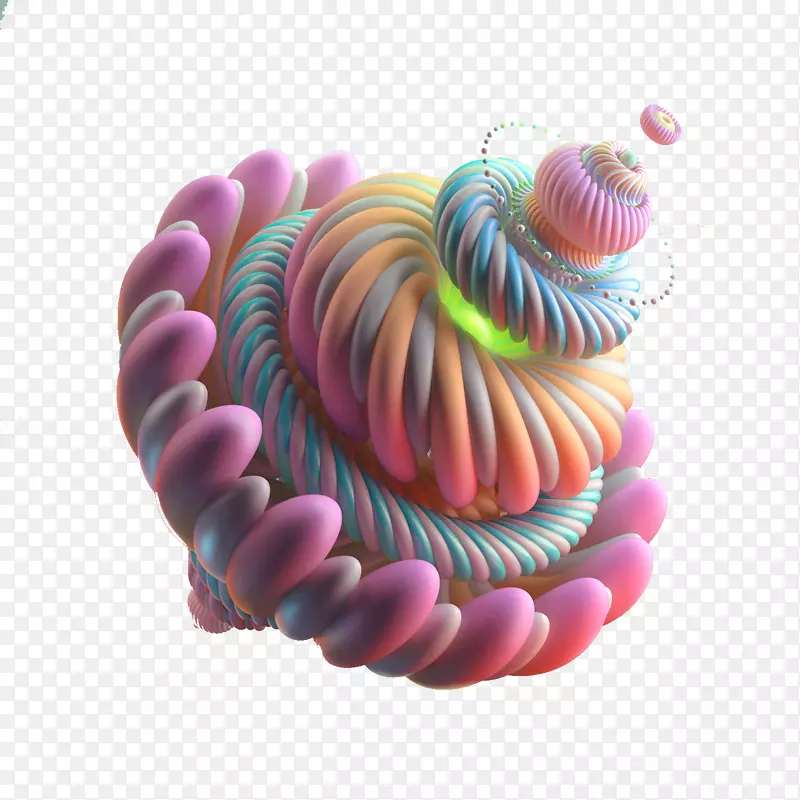 C4D 抽象 炫彩图形 立体