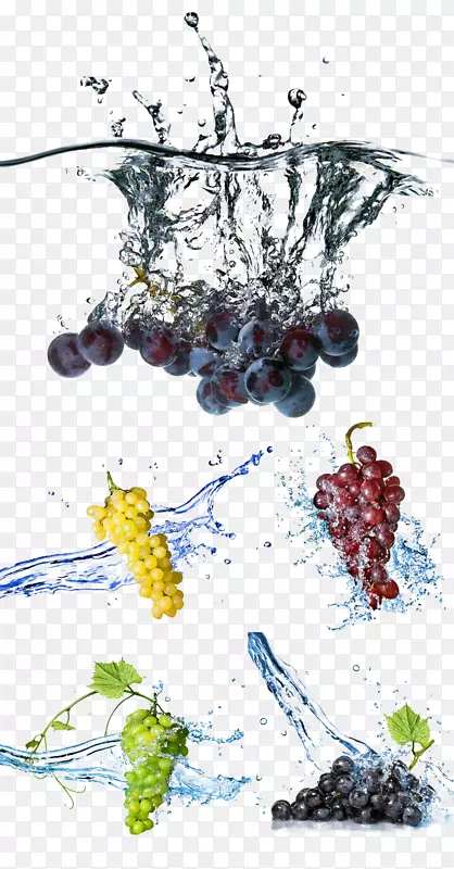 掉入水中的葡萄