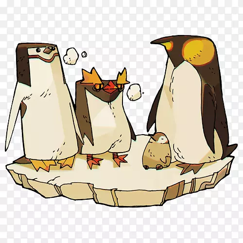卡通手绘几何拼接抽象动物插画设