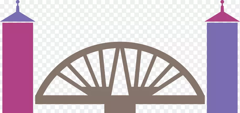 扁平化建筑桥素材图