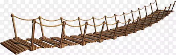 古代木头吊桥素材免抠图像