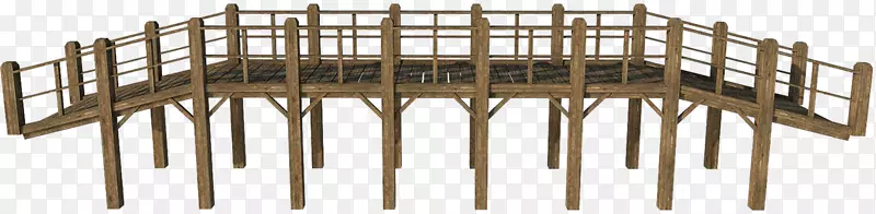 古代木制桥素材免抠图