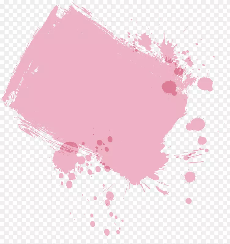 动感粉色墨迹素材图