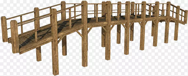 古代木制桥素材免抠