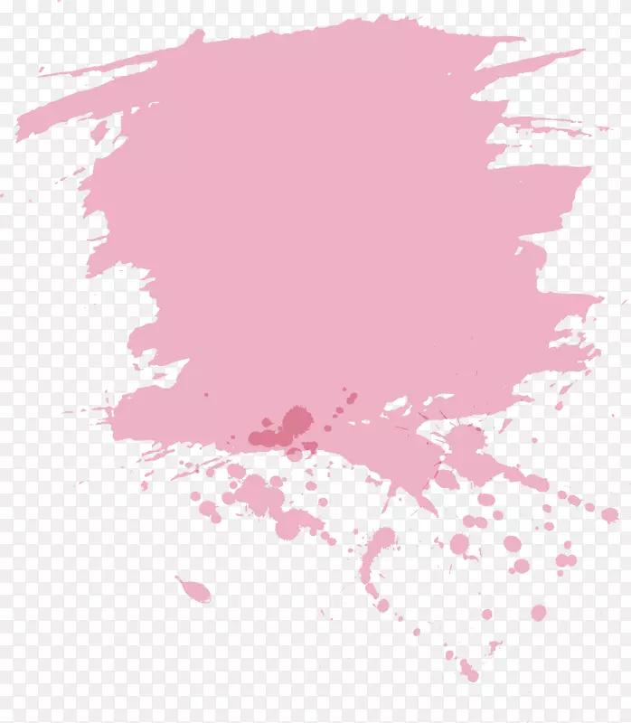 创意粉色动感笔刷图