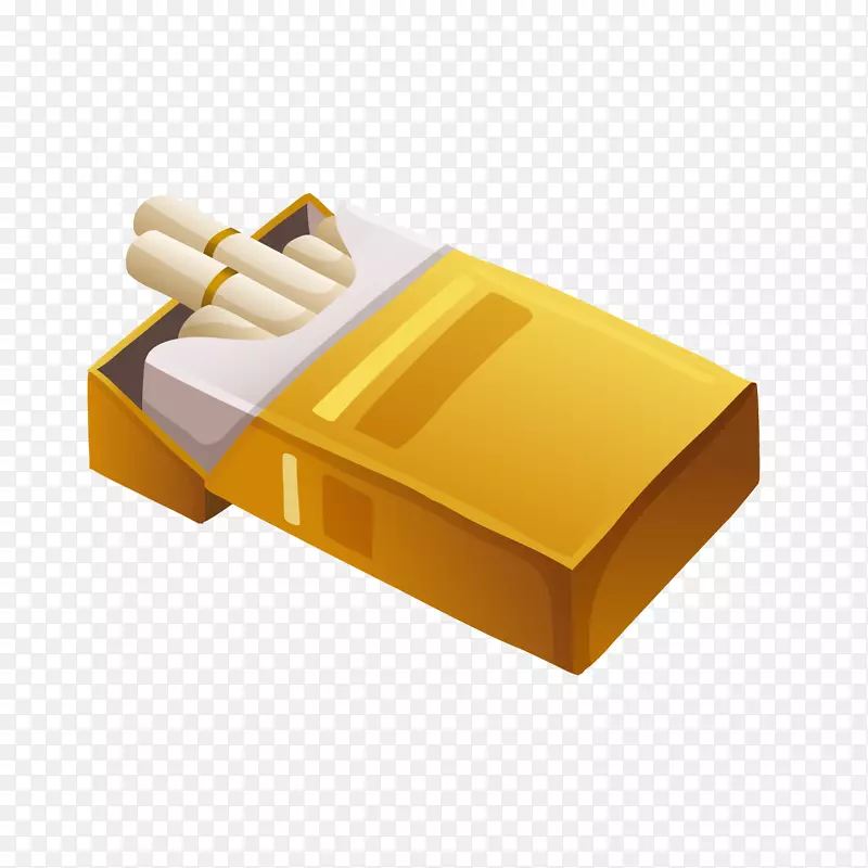 黄色盒子中的香烟