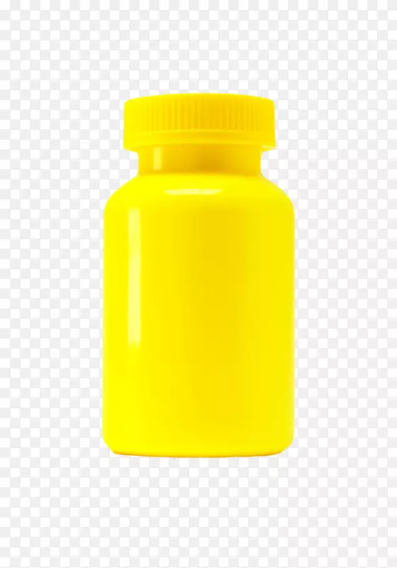 黄色治愈罐子里的西药片实物