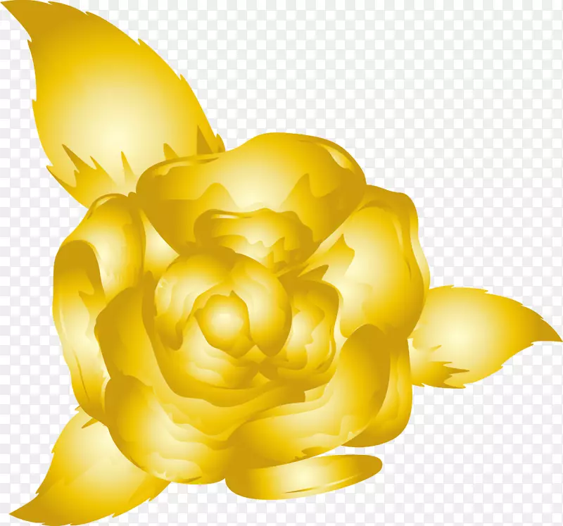 矢量金色玫瑰花素材图