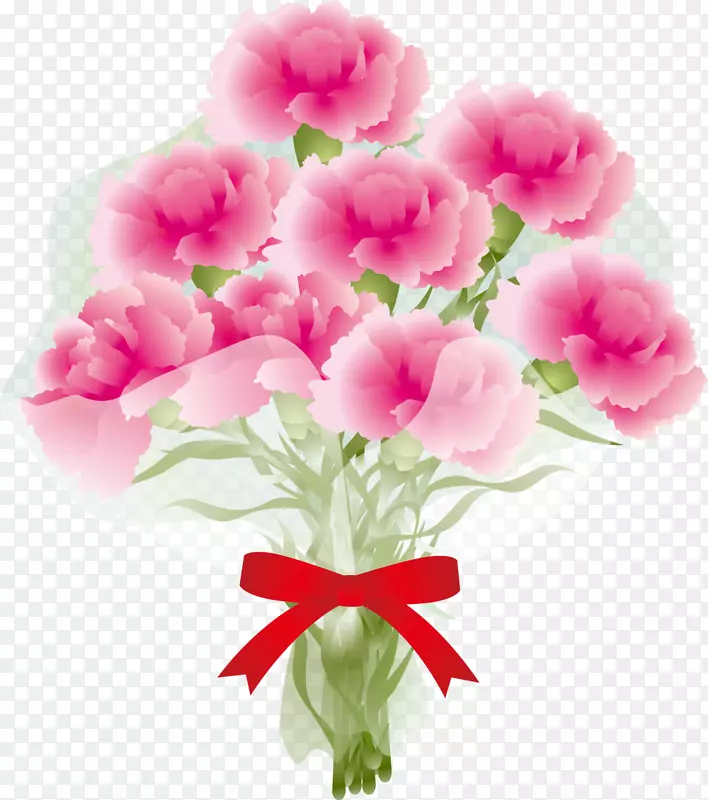 粉色美丽康乃馨花束
