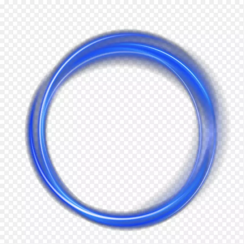 蓝色圆环光圈元素