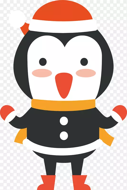 可爱圣诞企鹅