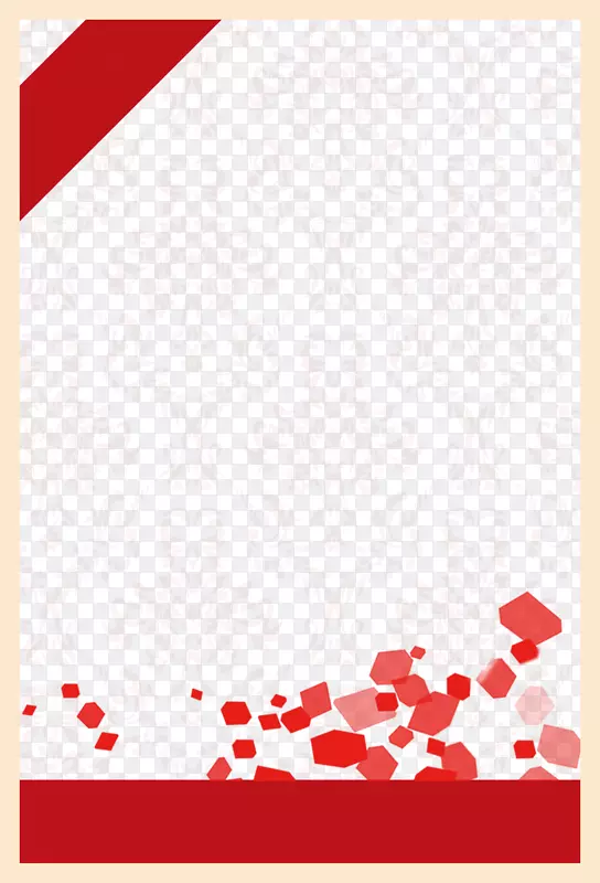 红色花纹方格子素材背景