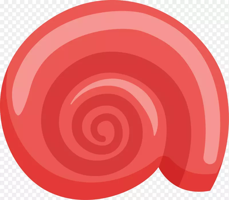 红色卡通闪耀蜗牛壳