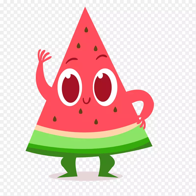 三角形的西瓜水果标签设计