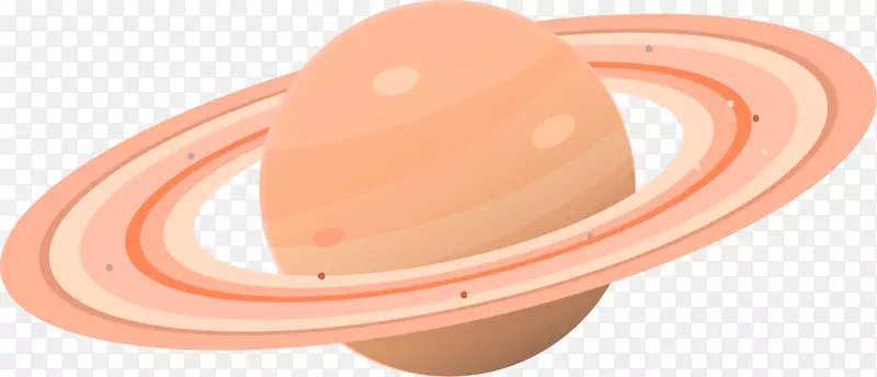 粉色圆球立体风格土星环