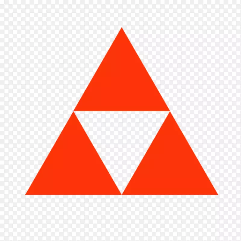 红色白色相间正三角形