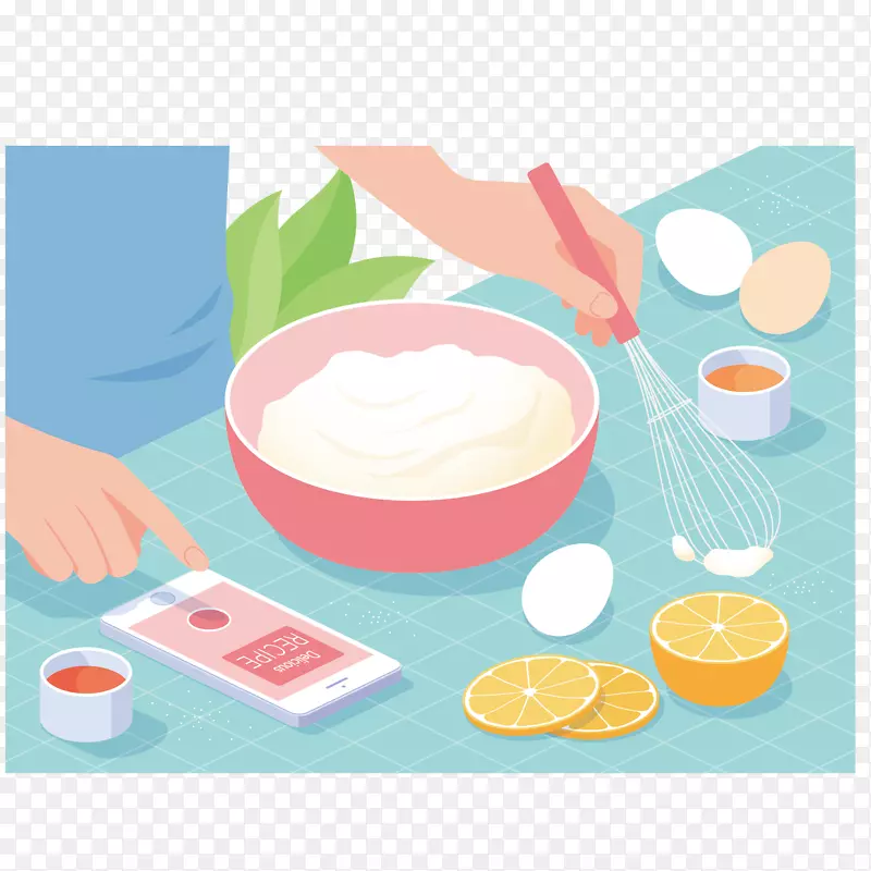厨房做饭创意卡通