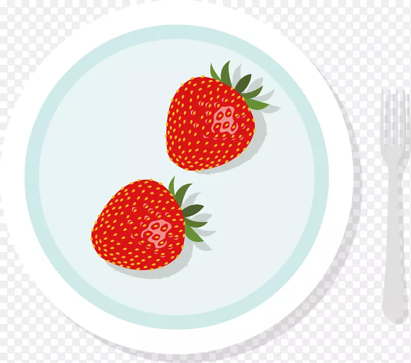 矢量手绘美味水果草莓素材